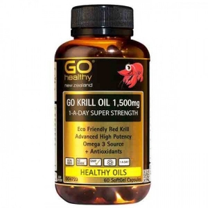 GO Healthy 南极磷虾油1500mg 60粒（Krill Oil）参考效期26.05