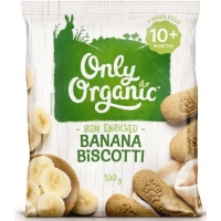 【超市采购】Only organic 宝宝有机香蕉脆饼 10个月+ 100g（Banana Biscotti）