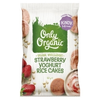 【超市采购】Only Organic 宝宝有机草莓酸奶米饼 1-5岁 60g（Strawberry Yoghurt）(疫情期间超市发货较慢，急单不接)