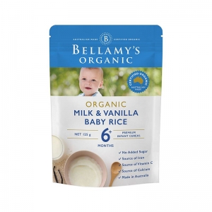 【澳洲直邮】Bellamy's 贝拉米 有机麦片米糊 香草味 6个月以上 125g