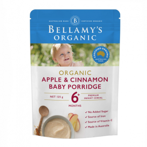 【澳洲直邮】Bellamy's 贝拉米 有机苹果肉桂麦片粥 6个月以上 90g