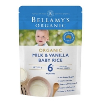 Bellamy 贝拉米 有机香草味米粉米糊 宝宝辅食6+ 125g 保质期至20.11