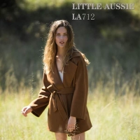 【国内仓特价包邮】Little Aussie 安吉拉100%水波纹羊绒大衣