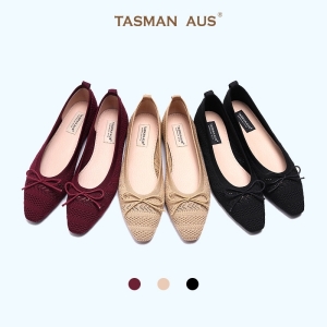 【国内仓包邮-新品特价】TASMAN AUS 针织蝴蝶结芭蕾舞鞋