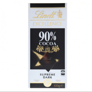 【超市采购】Lindt  瑞士90%黑可可巧克力（100g）-Chocolate Block Cocoa 90%