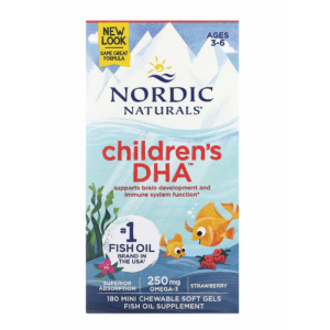 Nordic 挪威小鱼儿童DHA鱼油胶囊180粒 参考效期25.05