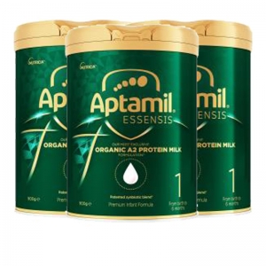【新西兰直邮包邮普通线】Aptamil 有机A2蛋白奶1段（3罐） 参考效期2026年11月