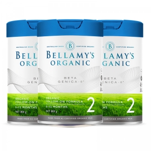 【新西兰直邮包邮普通线】Bellamy's 贝拉米有机A2-2段*3罐 参考效期2026年10月