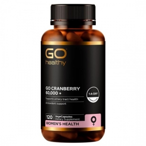 GO Healthy 蔓越莓胶囊 60000mg 高含量 120粒 参考效期27.11