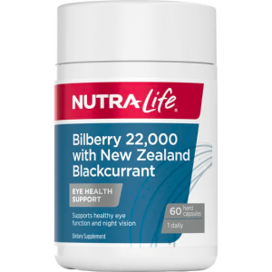 Nutralife 纽乐 蓝莓越橘+黑加仑护眼胶囊 22000mg 60粒 参考效期27.06