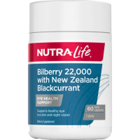 Nutralife 纽乐 蓝莓越橘+黑加仑护眼胶囊 22000mg 60粒 参考效期27.06