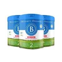 【新西兰直邮包邮普通线】Bellamy' 贝拉米有机奶粉 2段  新包装*3罐 参考效期2027年5月