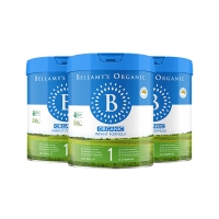 【新西兰直邮包邮普通线】Bellamy' 贝拉米有机奶粉 1段 新包装 *3罐 参考效期2027年5月