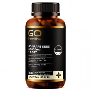 Go Healthy 葡萄籽胶囊60,000mg 120粒 参考效期27.11