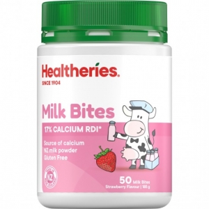 Healtheries  贺寿利 奶片咀嚼片 草莓 50片 参考效期27.04