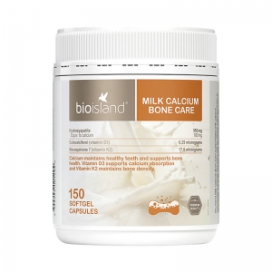 Bioisland 天然液体牛乳钙骨健康胶囊150粒 参考效期27.11