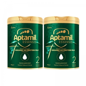【新西兰直邮包邮-普通线】Aptamil 有机A2蛋白奶2段（2罐） 参考效期2027年3月
