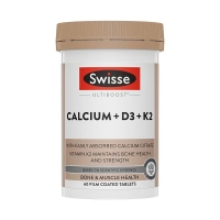 【澳洲直邮】Swisse K2+D3+柠檬酸钙 60片 参考效期28.08