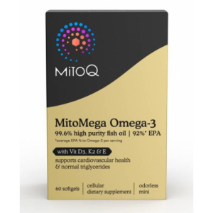 MitoQ 高含量EPA鱼油+维D,K2&维E 60粒 参考效期28.12