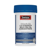 Swisse 无味高浓度4倍Omega-3 浓缩野生鱼油 60粒 参考效期28.08