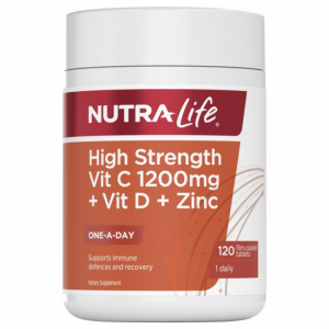 Nutralife 纽乐 维C咀嚼片+VD+锌 1200mg 120片 参考效期28.08